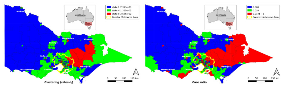Figure 1: Traffic crash rate clustering of different regions in Victoria, Australia.