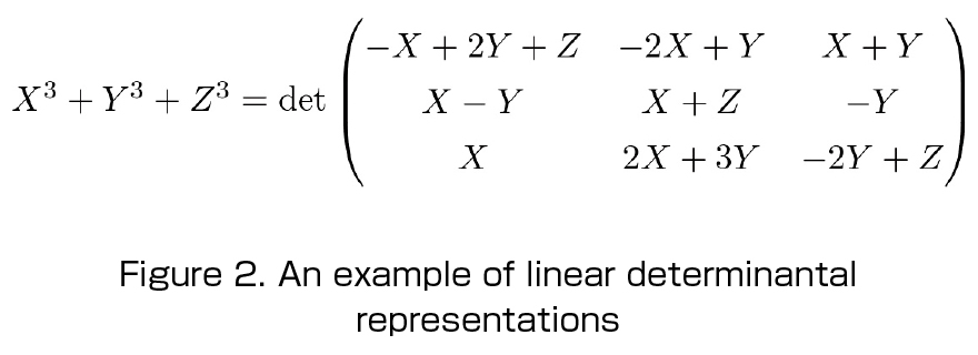 Figure 2. An example of linear determinantal representations